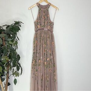 Floral Embroidered Maxi Dress